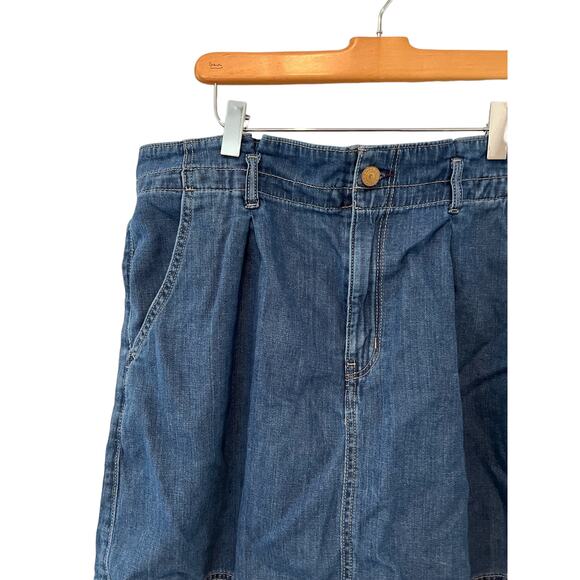 American Eagle Soft Chambray Denim Mini Skirt 16 - Picture 2 of 6